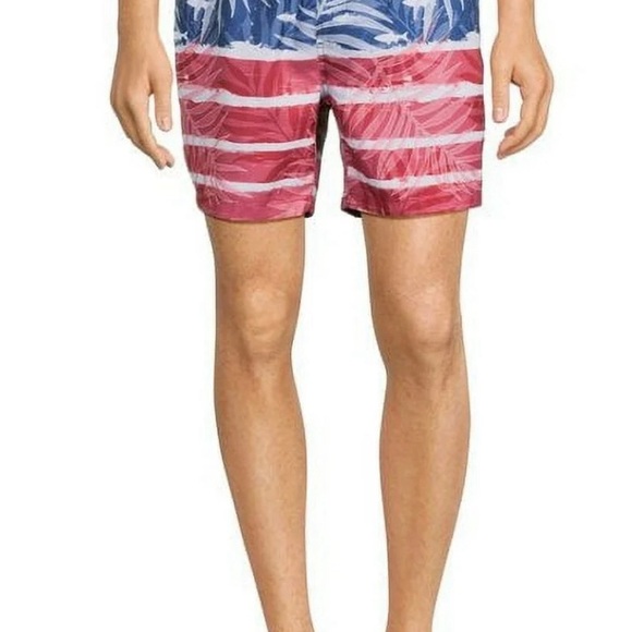 Endless Summer Men’s Printed Swim Trunks with Stretch, 5.5" Inseam - 4th of July - Picture 2 of 6